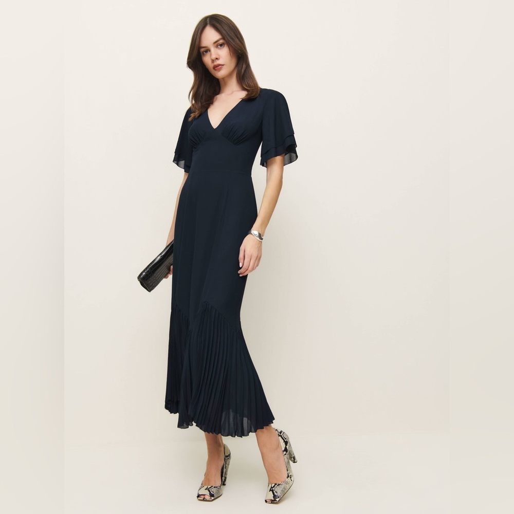 Reformation Navy Maxi Dress